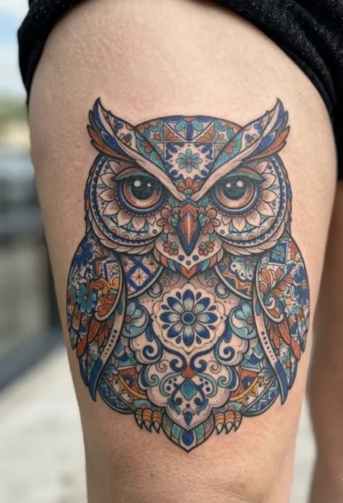 Talavera Owl Portrait