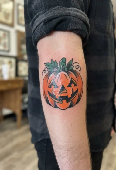 Retro American Traditional Pumpkin