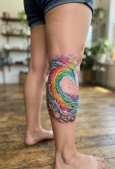 Rainbow Wave Tattoo