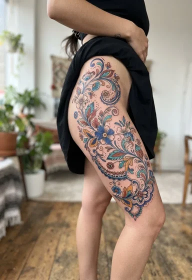 Talavera Floral Vine Thigh Wrap