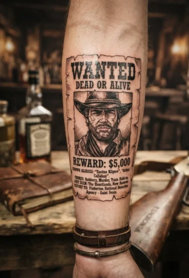 Bounty Hunter Poster Tattoo