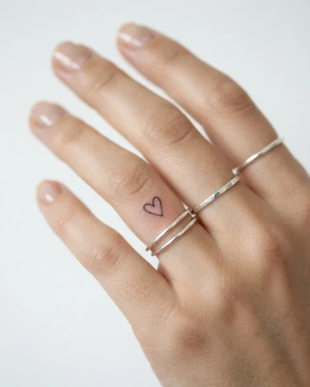 A Tiny Open Heart on One Finger
