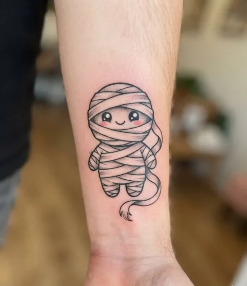 Cute Mummy Wrapped in Bandages