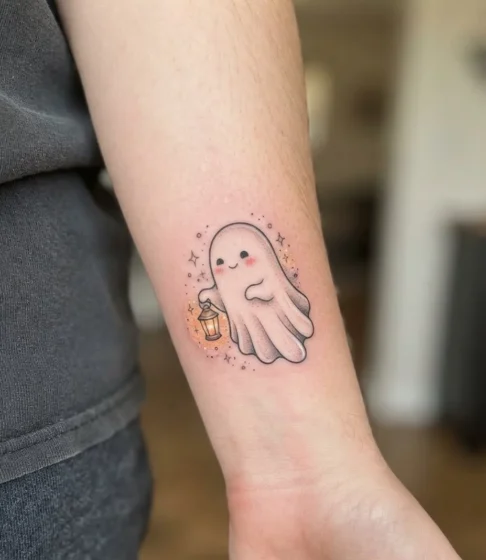 Ghost Holding a Tiny Lantern
