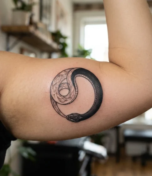 Half Light Half Dark Ouroboros