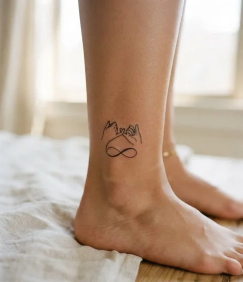 Pinky Promise with Infinity Symbol
