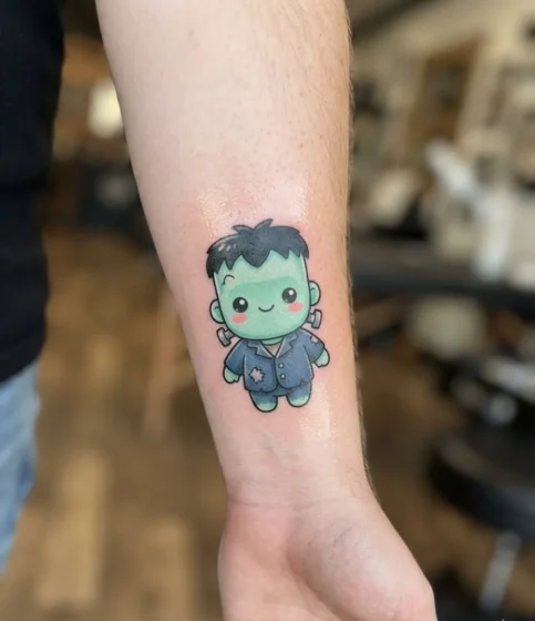 Tiny Frankenstein with Rosy Cheeks
