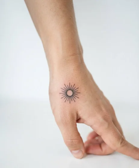Tiny Sun Rays on the Back of the Hand