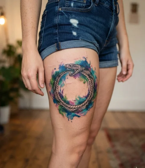 Watercolor Ouroboros