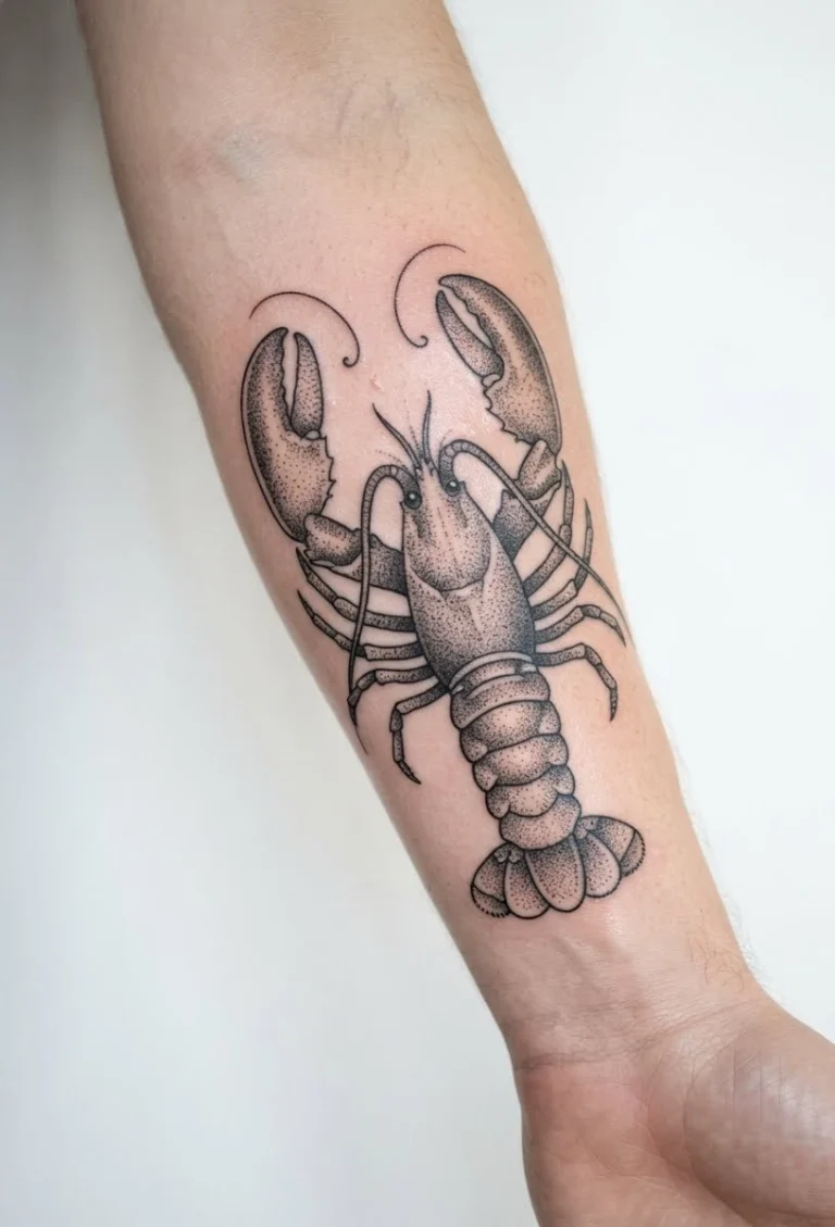 Dotwork Shaded Lobster
