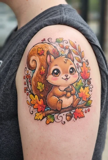 Chibi-Style Cartoon Squirrel