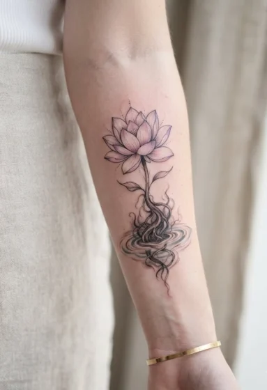 A Lotus Blooming From Mud