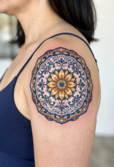Classic Talavera Sunflower Medallion
