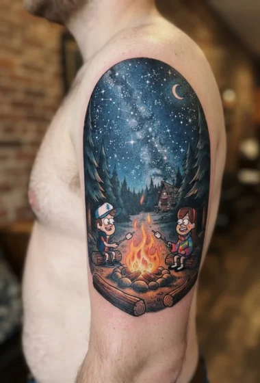 Campfire Under the Stars