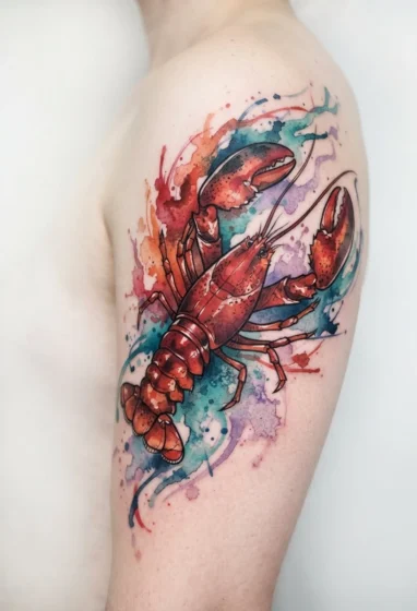 Watercolor Lobster Splash