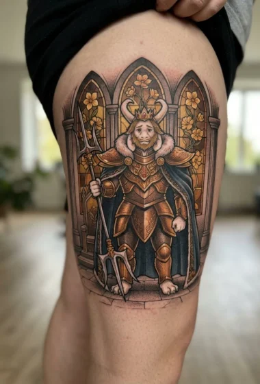 Asgore Standing Before His Throne Room