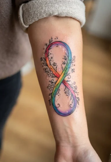 Rainbow Infinity Symbol Tattoo