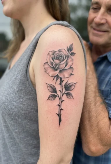 Rose with Thorns Design