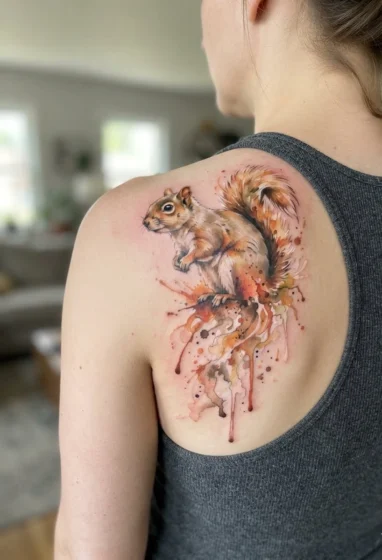 Watercolor Squirrel