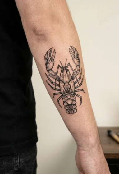 Geometric Lobster Outline