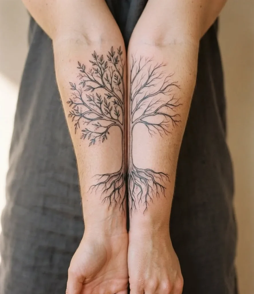 Branching Tree Roots