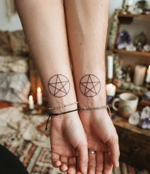 Matching Pentagram Symbols