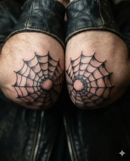 Matching Spiderweb Elbow Wraps