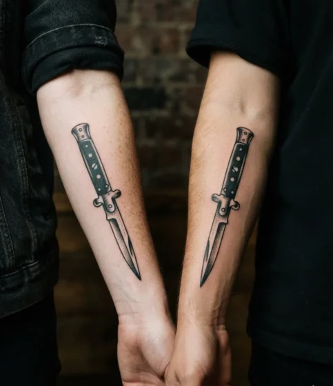 Matching Switchblade Tattoos