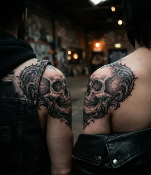 Mirrored Skull Duo