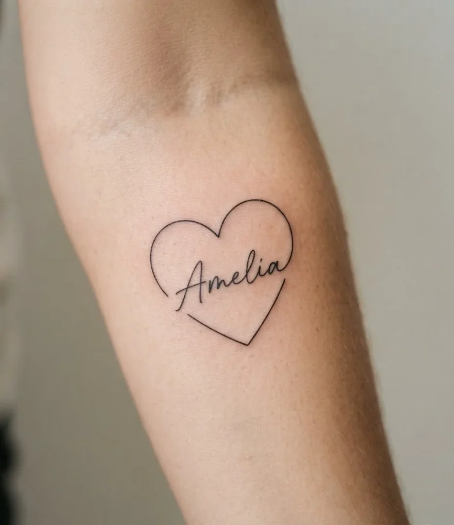 Name Inside a Heart Outline