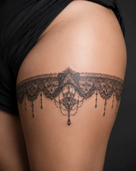 Ornamental Lace Garter-Style