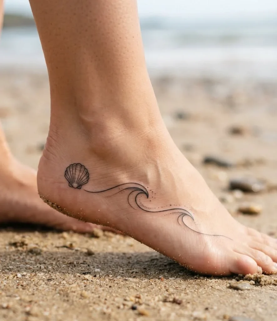 Seashell & Wave Trail