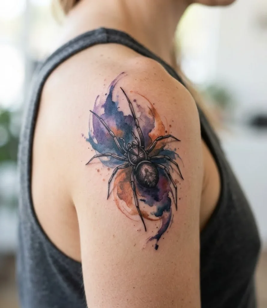Watercolor Spider
