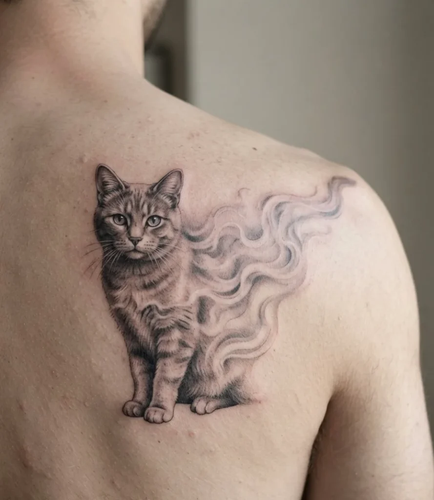 Cat Fading Into Mist