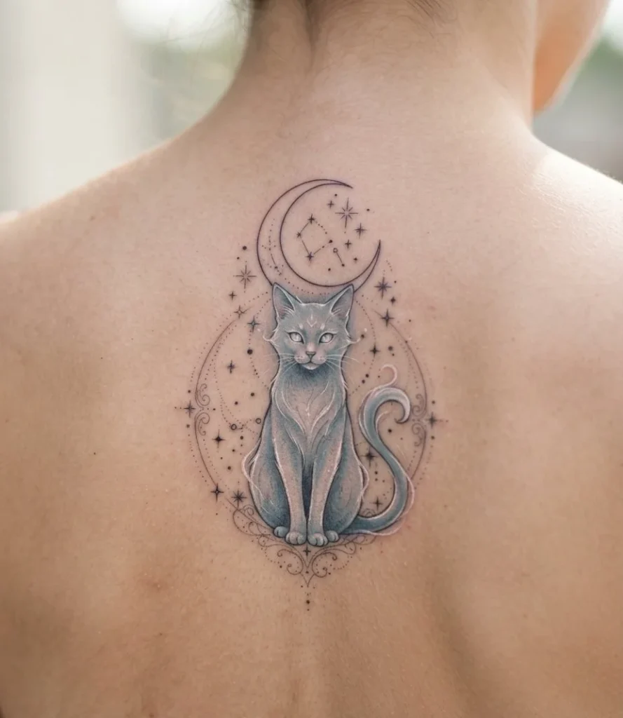 Ghost Cat with Celestial Guardian Aura