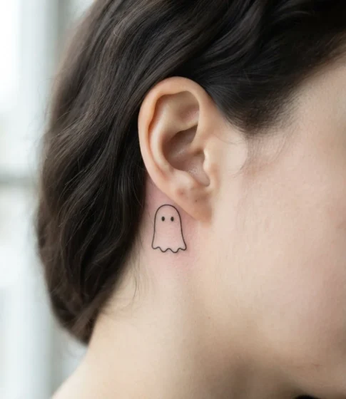 Minimalist Line Ghost Outline