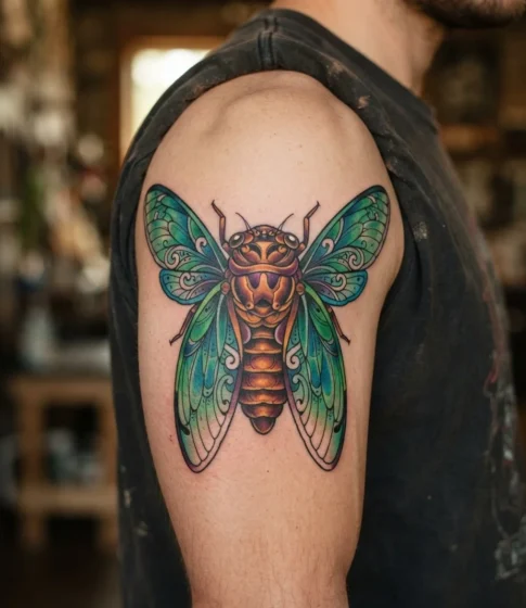 Neo-Traditional Cicada