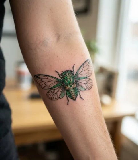Realistic Emerald Cicada