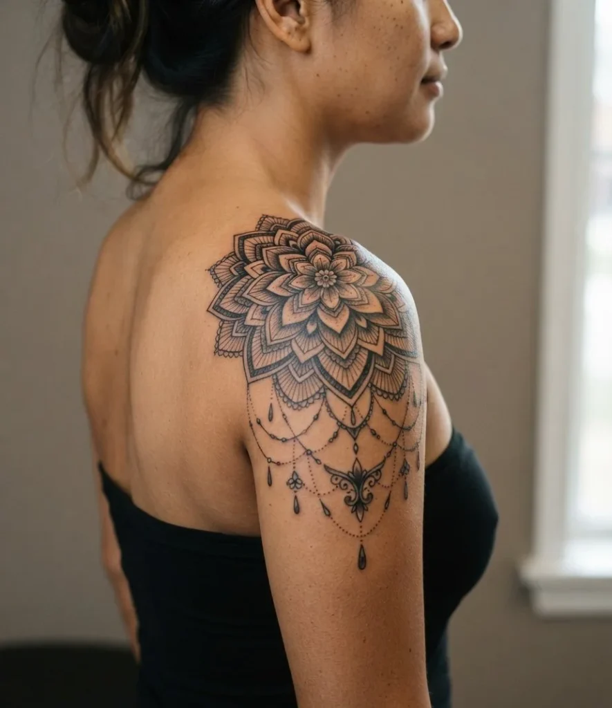Suspended Mandala Deltoid Cap