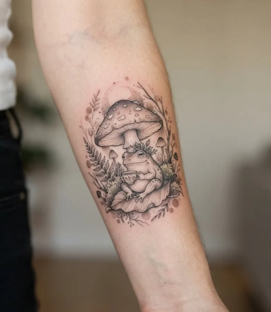 Tea-Time Toadstool Tattoo