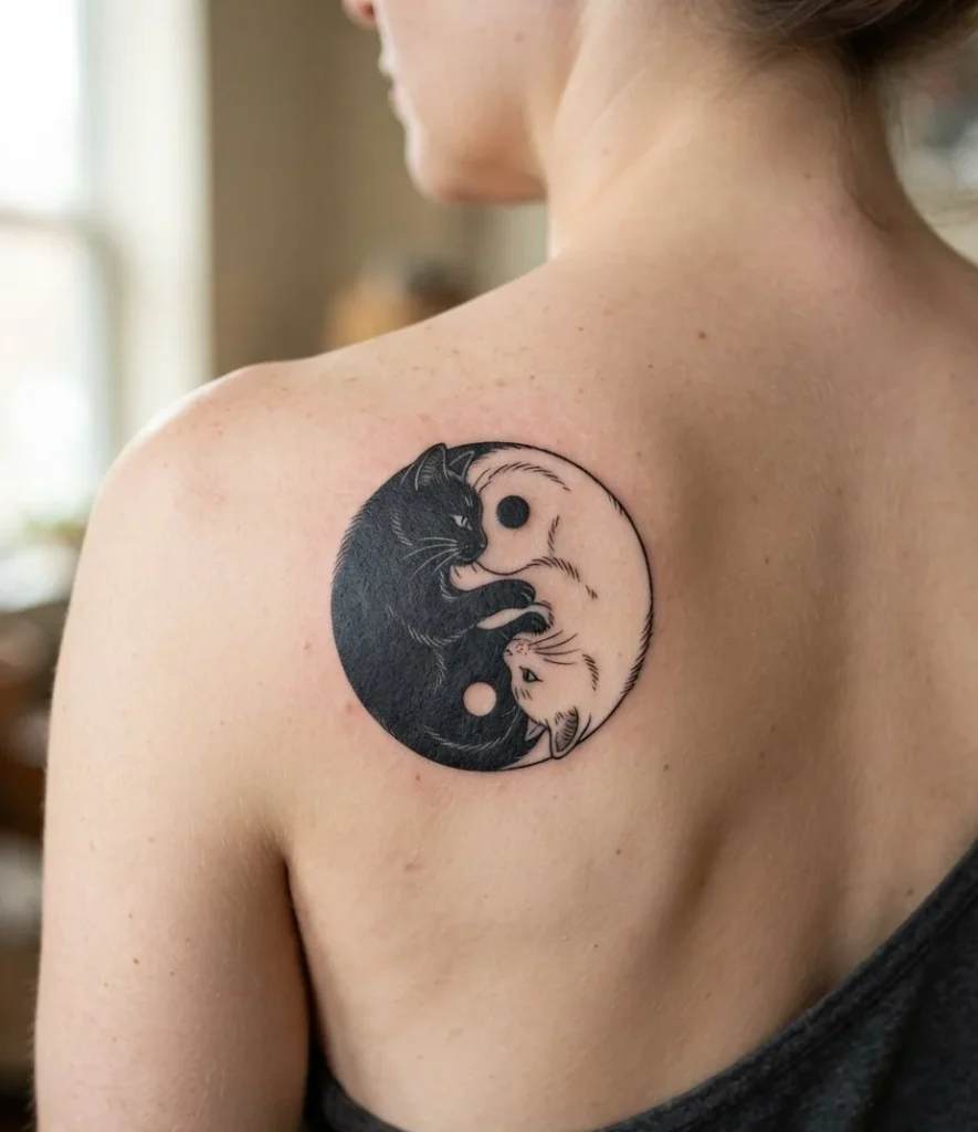 Yin-Yang Feline Duo